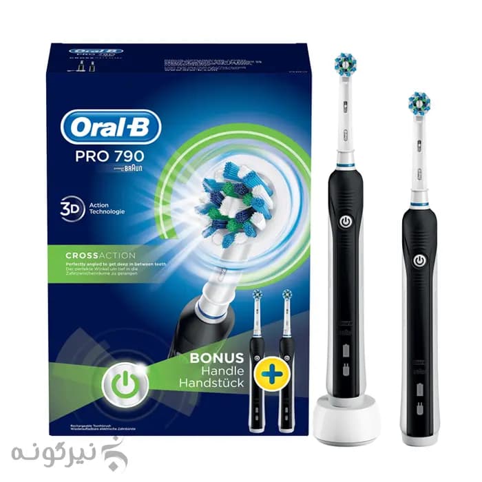 مسواک برقی اورال بی سری PRO 790 مدل کراس اکشن | دو قلو