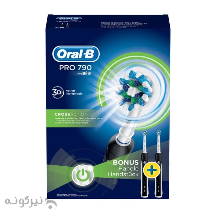 مسواک برقی اورال بی سری PRO 790 مدل کراس اکشن | دو قلو — تصویر ۴