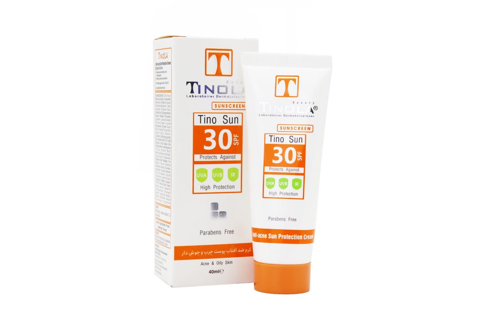 کرم ضد آفتاب پوست چرب و جوش دار تینولا SPF30 حجم 40 میلی لیتر