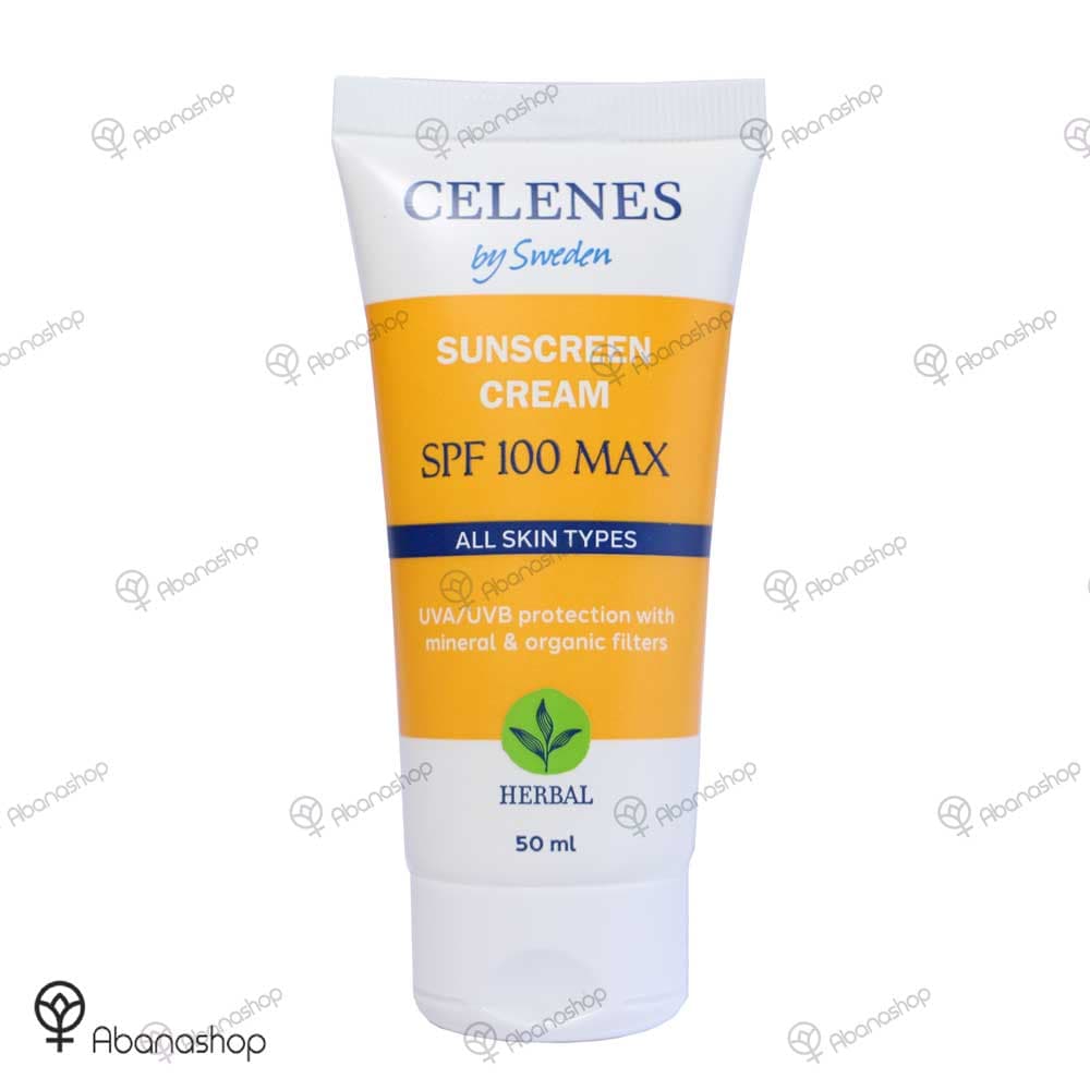 کرم ضد آفتاب SPF100 سلینز HERBAL SUNSCREEN CREAM SPF 100 CELENES — تصویر ۲