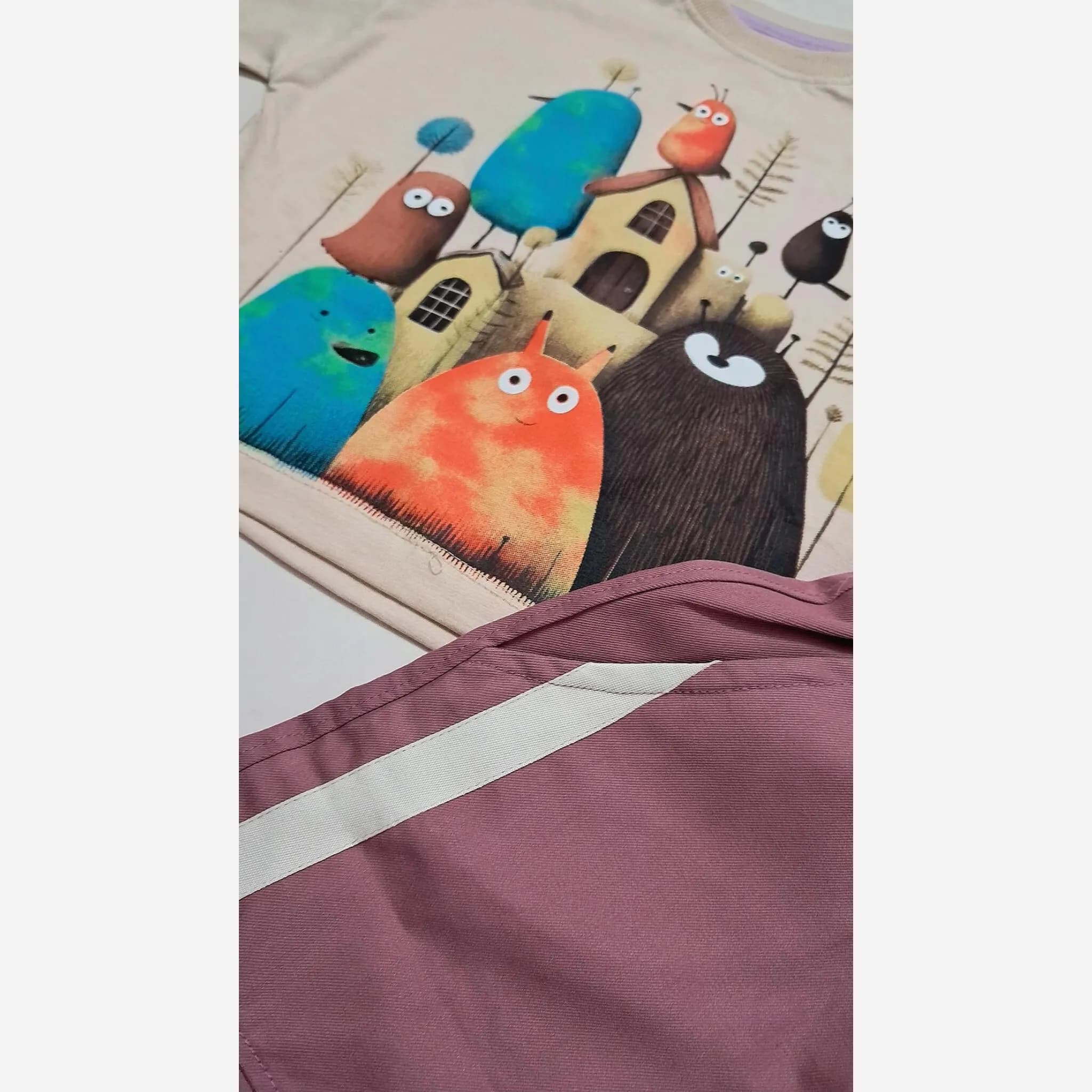 ست تیشرت و شلوارک اسپرت بچگانه طرح پرنده جنس پنبه یک رو — تصویر ۶