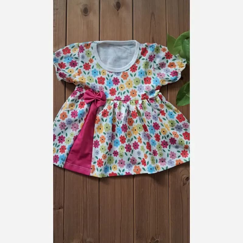 ست سارافون و شلوارک دخترانه جنس اسپان طرح اقتصادی — تصویر ۱۲