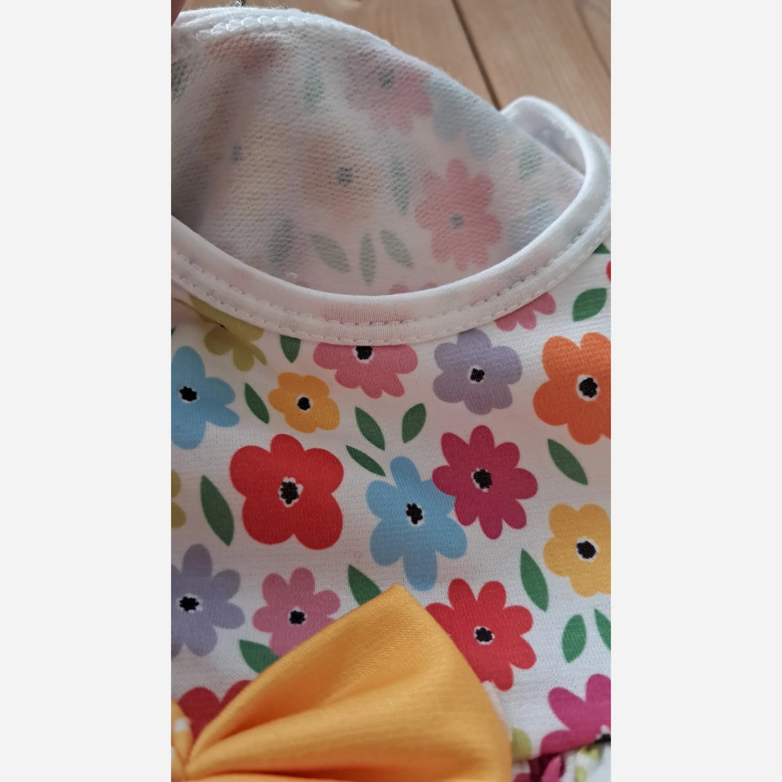 ست سارافون و شلوارک دخترانه جنس اسپان طرح اقتصادی — تصویر ۷
