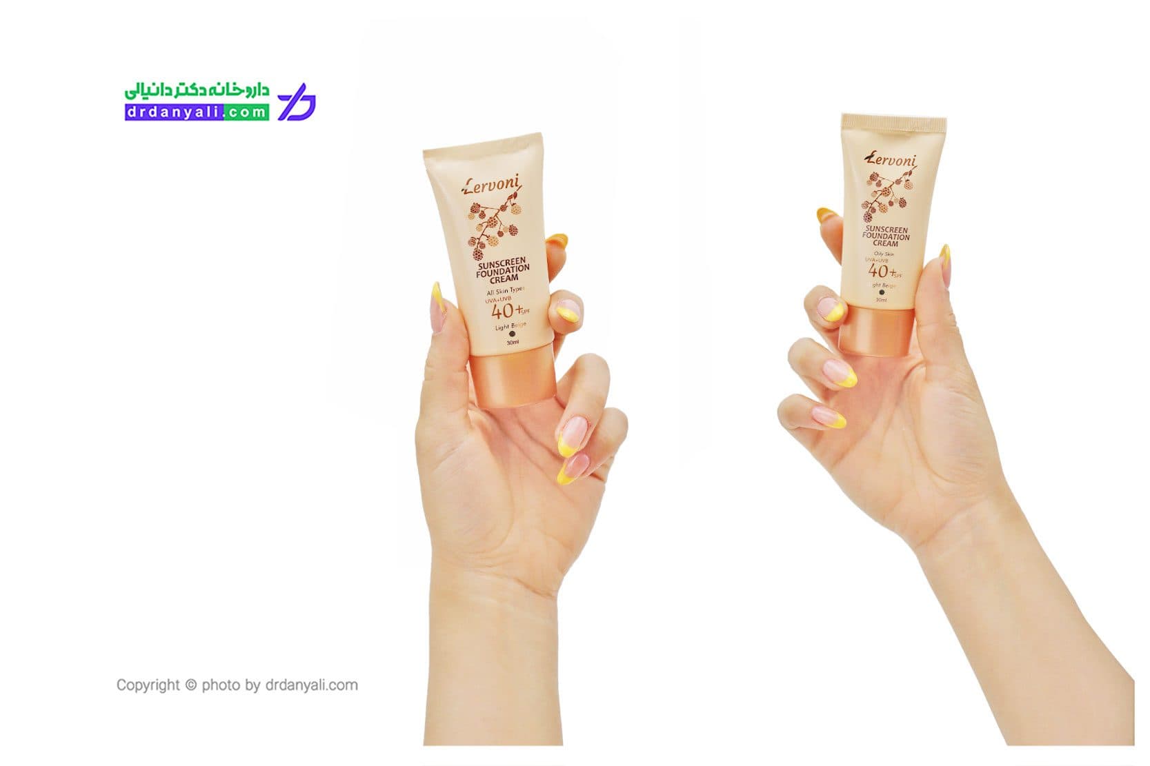 کرم پودر ضد آفتاب انواع پوست لروونی SPF40 حجم 30 میلی لیتر — تصویر ۲
