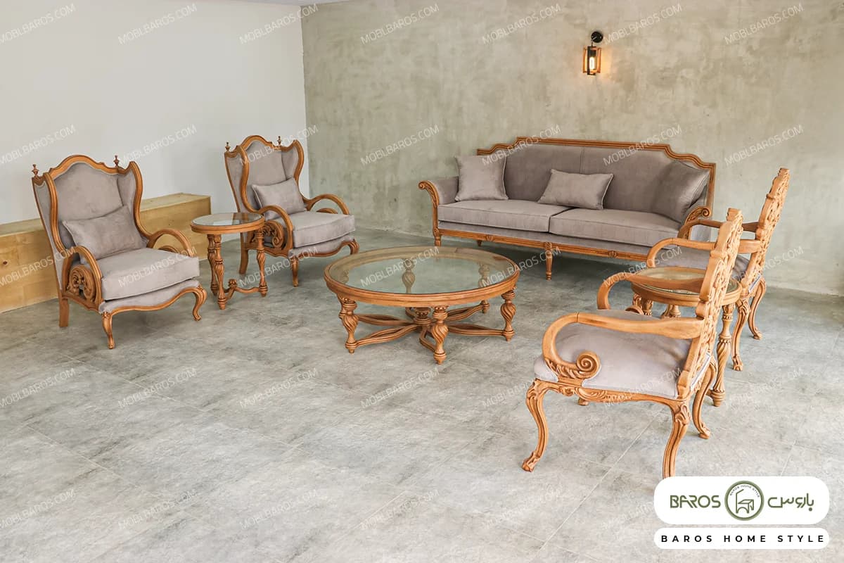 مبل کلاسیک کینگ و کاناپه کارن کد ۲ — تصویر ۳