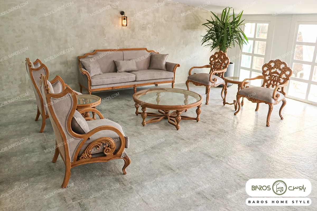 مبل کلاسیک کینگ و کاناپه کارن کد ۲ — تصویر ۲