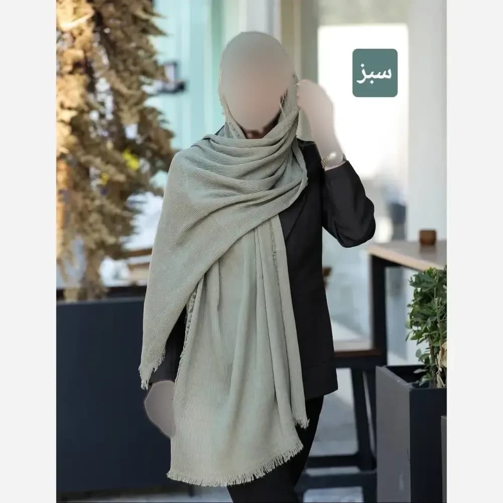 شال نخی دورو برشکا قواره 200 در 75 سانت تابستانی — تصویر ۲