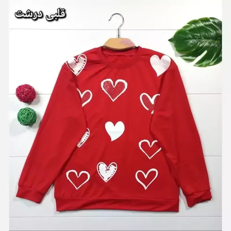بلوز زنانه یقه گرد طرح دار جنس دورس مناسب سایز 36 تا 44 — تصویر ۳
