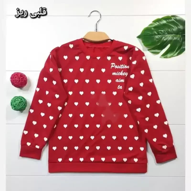 بلوز زنانه یقه گرد طرح دار جنس دورس مناسب سایز 36 تا 44 — تصویر ۵
