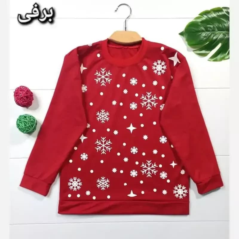 بلوز زنانه یقه گرد طرح دار جنس دورس مناسب سایز 36 تا 44 — تصویر ۲