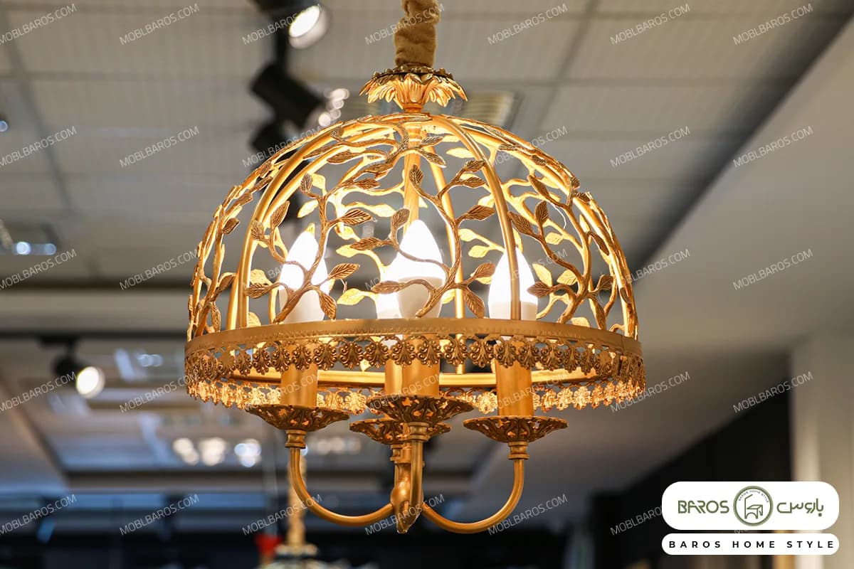 لوستر پذیرایی و اتاق خواب مدل سبدی ساده