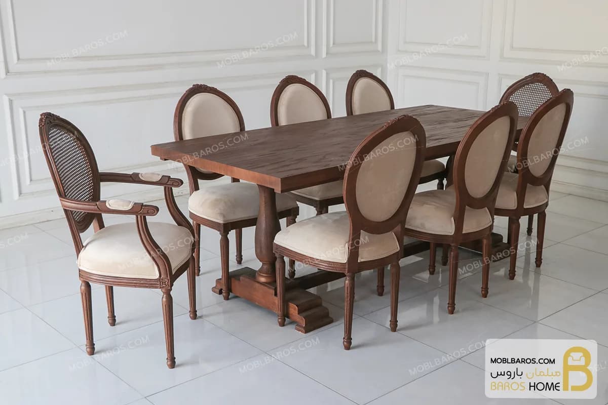 میز ناهارخوری چوبی بهناز کد ۲