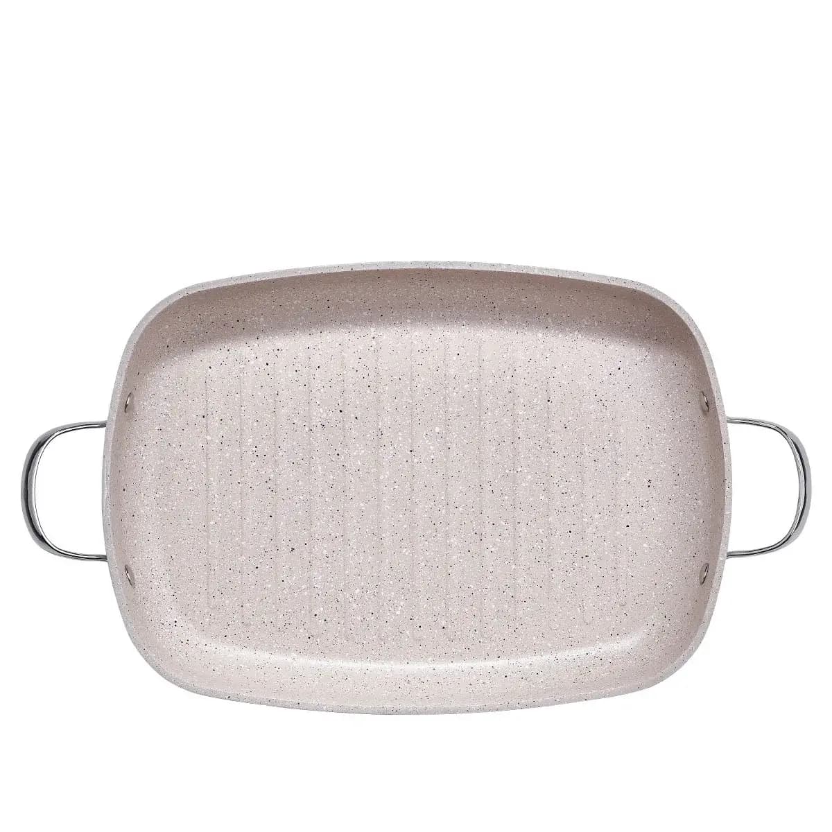 تابه گریل مستطیل 35*25 سانتی متر 3.2 لیتر بژ گرانیتا کرکماز 1274 — تصویر ۲