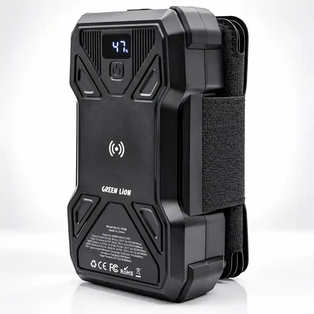 پاوربانک خورشیدی Green Lion مدل GL-PXB6 ظرفیت 30000mAh پنج پنله — تصویر ۲