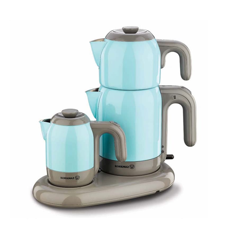 چای ساز و قهوه ساز برقی 1600 وات 0.7 + 1.7 لیتر آبی میا کرکماز 353-06