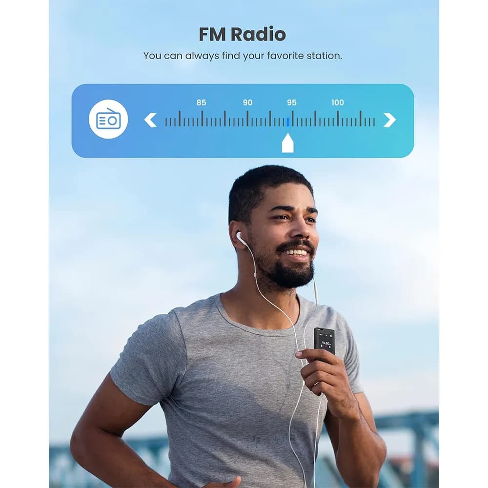 MP3 پلیر با حافظه 64 گیگابایت و بلوتوث 5.2 برند DODOSOUL مدل M800-64G — تصویر ۳