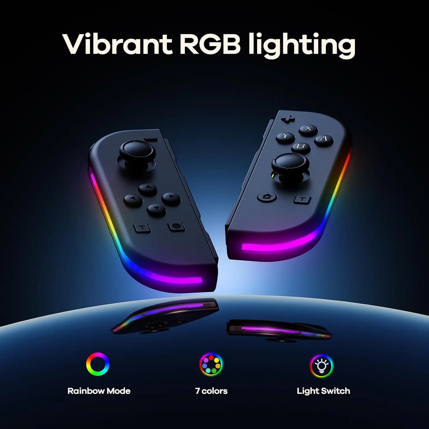 دسته بازی بی‌سیم Rotacess مناسب Nintendo Switch با نور RGB برند Rotacess مدل CGC-L/R — تصویر ۷