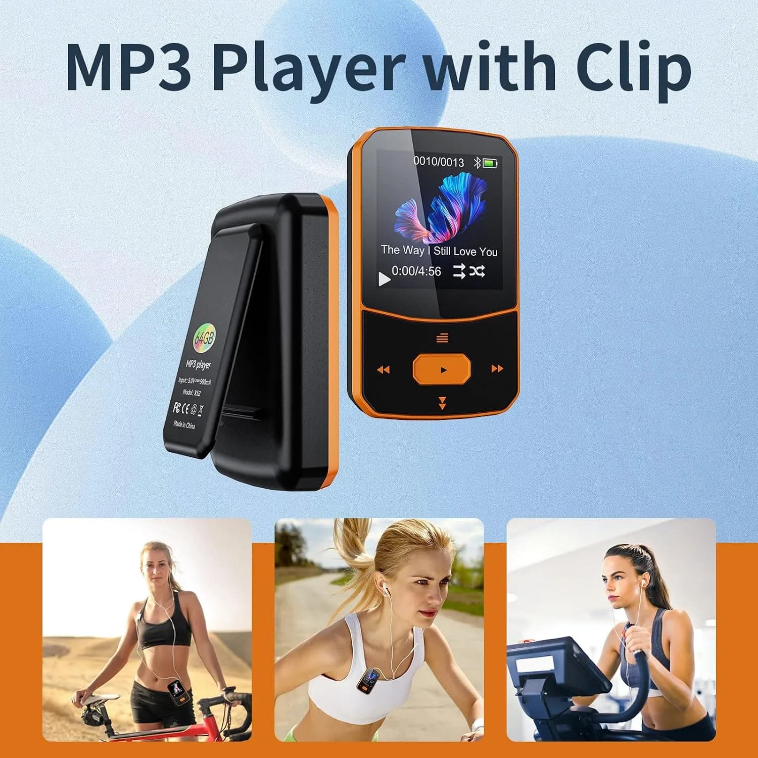 MP3 پلیر PINHUI با حافظه 64 گیگابایت و بلوتوث 5.3 برند PINHUI مدل X52 — تصویر ۲