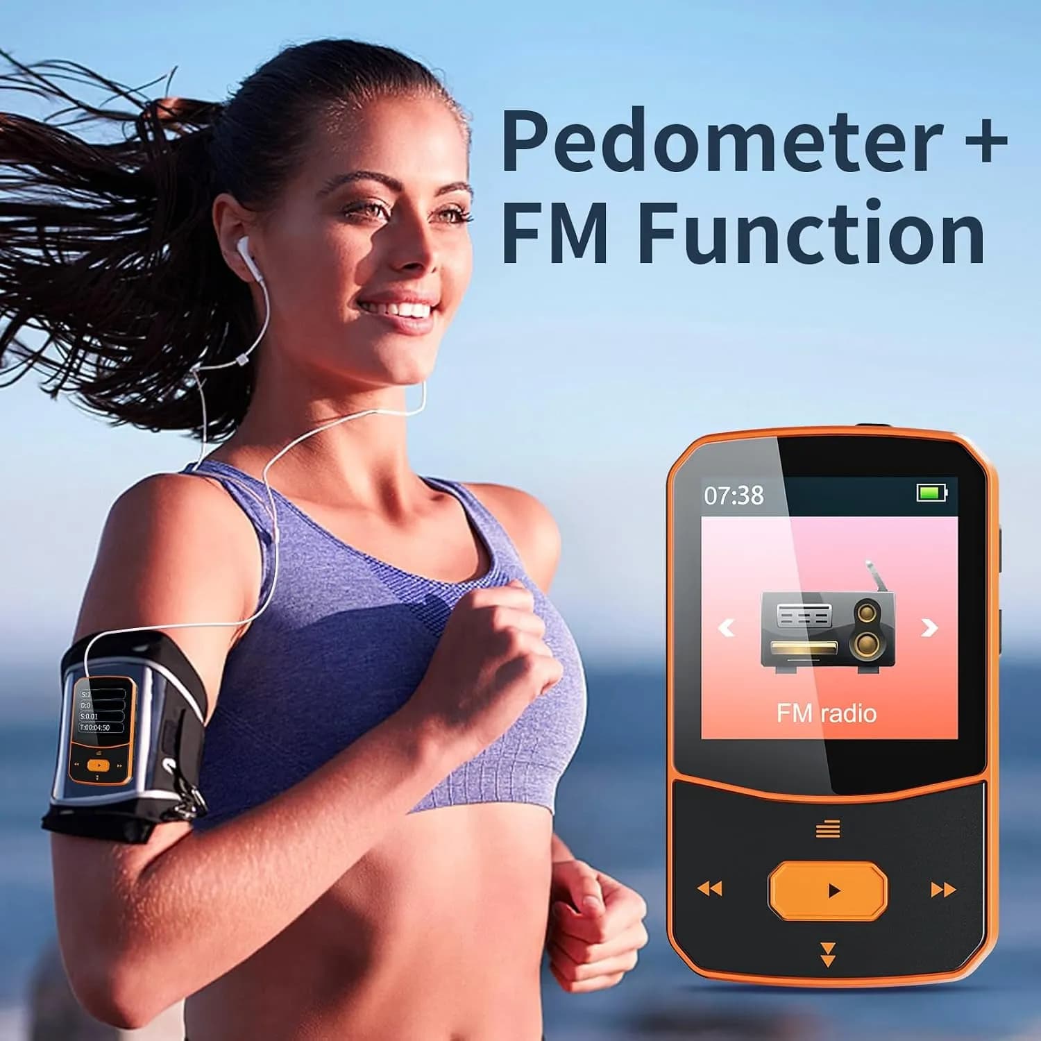 MP3 پلیر PINHUI با حافظه 64 گیگابایت و بلوتوث 5.3 برند PINHUI مدل X52 — تصویر ۴