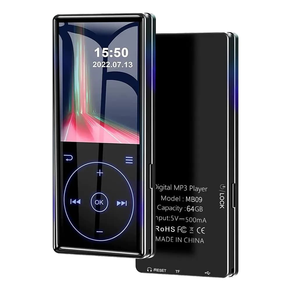 پخش‌کننده موسیقی MP3 برند EVISTR مدل 64GB با بلوتوث 5.0 و اسپیکر داخلی برند EVISTR مدل MB09