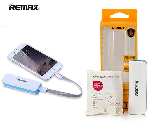 پاوربانک ریمکس مدل Mini White ظرفیت 2600 میلی آمپر — تصویر ۲