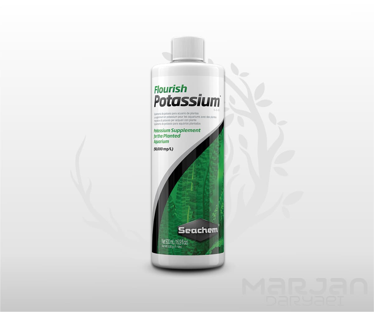 محلول پتاسیم سیچم Flourish Potassium برند Seachem (500 میلی لیتر)