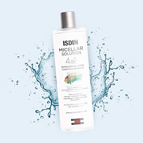میسلار واتر ایزدین 4 در 1 پاک کننده و آبرسان Isdin Micellar Solution makeup — تصویر ۲