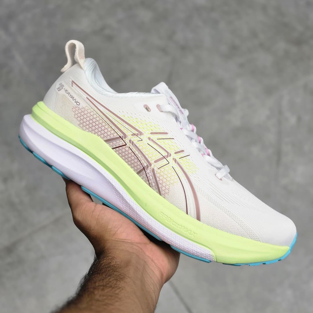 اسیکس ژل کایانو سفید لیمویی صورتی آبی ASICS GEL — تصویر ۲