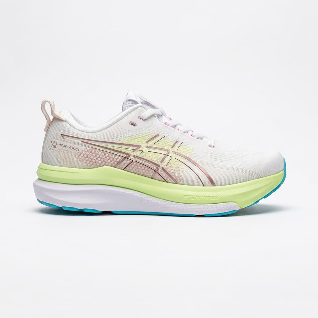 اسیکس ژل کایانو سفید لیمویی صورتی آبی ASICS GEL