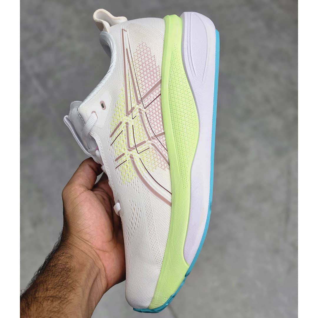 اسیکس ژل کایانو سفید لیمویی صورتی آبی ASICS GEL — تصویر ۴