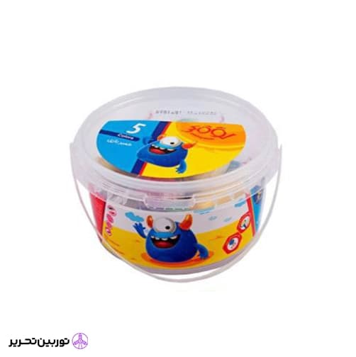 خمیر بازی 5رنگ سطلی لوکی
