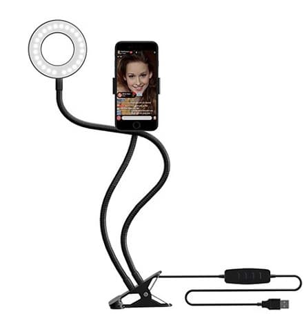 رینگ لایت چراغ مطالعه و پایه نگهدارنده موبایل مناسب گوشی مدل professional live stream — تصویر ۵