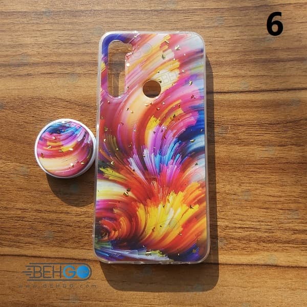قاب گوشی شیائومی ردمی note 8 کاور Redmi Note 8 دخترانه پاپ سوکت فانتزی مدل رنگین کمان گارد محافظ ردمی نوت 8 مناسب fantasy case with popsocket for Xiaomi Redmi Note 8 — تصویر ۳