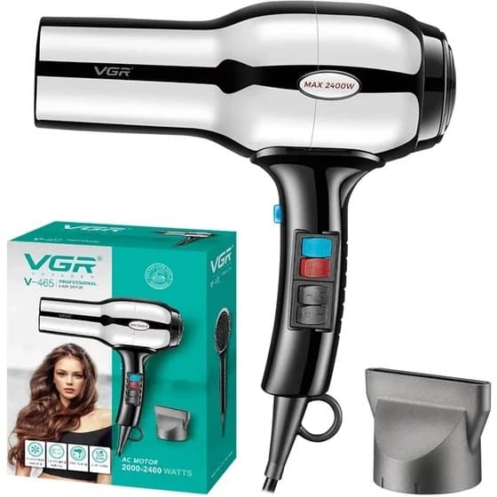سشوار حرفه ای بدنه استیل وی جی آر VGR V-465 (x) — تصویر ۳