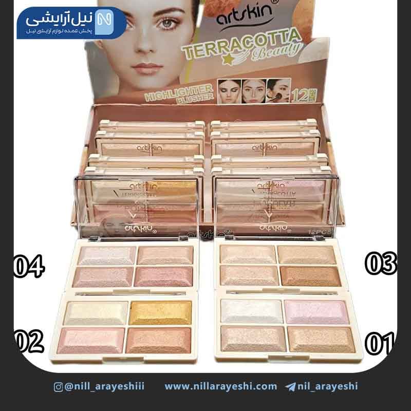 پالت هایلایتر چهار رنگ آرت اسکین کد AS976110 — تصویر ۳