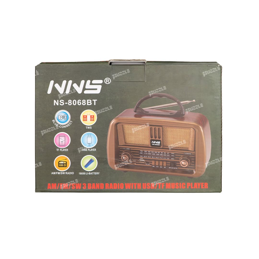 اسپیکر بلوتوثی طرح رادیو مدل NS-8068BT — تصویر ۳