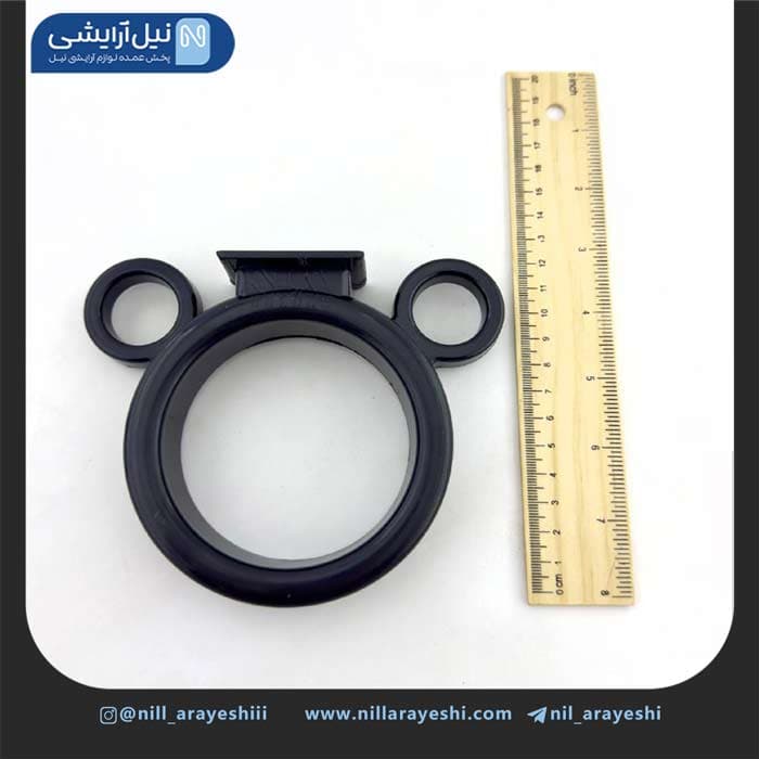 استند سشوار دیواری پلاستیکی مشکی — تصویر ۳