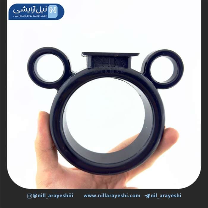 استند سشوار دیواری پلاستیکی مشکی — تصویر ۲