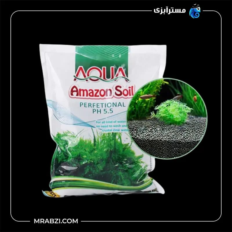 خاک آکواریوم آمازون سویل آکوا مدل Perfetional PH 5.5 حجم 3 لیتر
