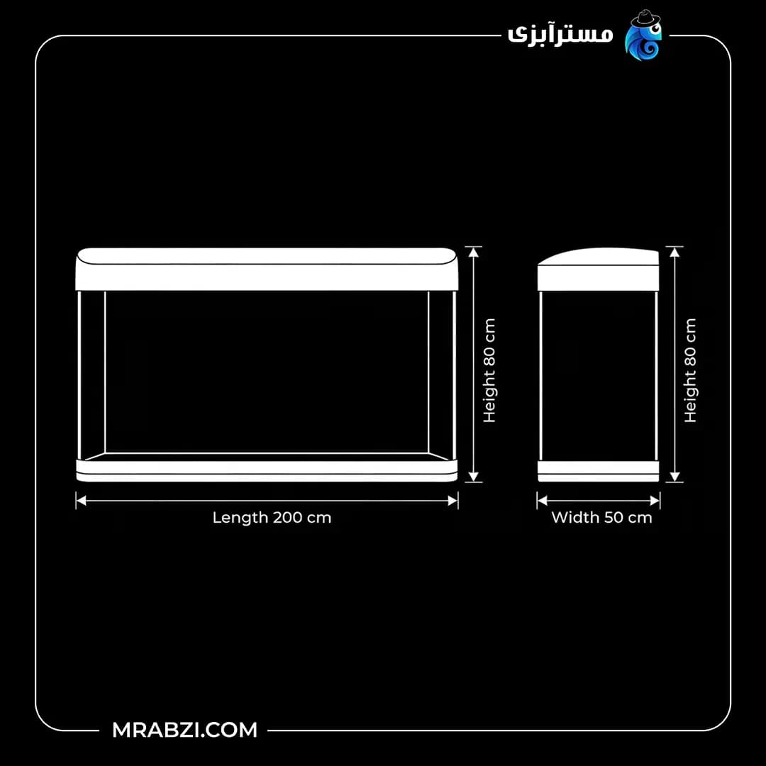 آکواریوم دلسا K2000 بدون پایه — تصویر ۲