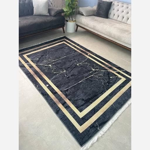 فرشینه | فرش چاپی برند حسن نیا کناره و راهرویی مخمل هازان تُرک h410 (پس کرایه) — تصویر ۳
