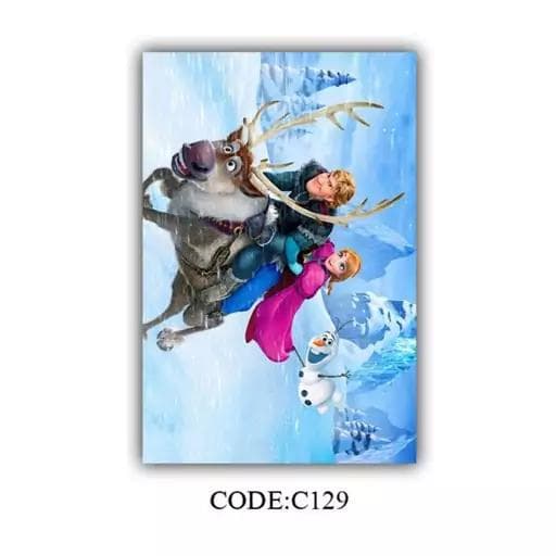 فرشینه | فرش چاپی برند حسن نیا کودک طرح انیمیشن فروزن هازان ترک C129(پس کرایه) — تصویر ۳