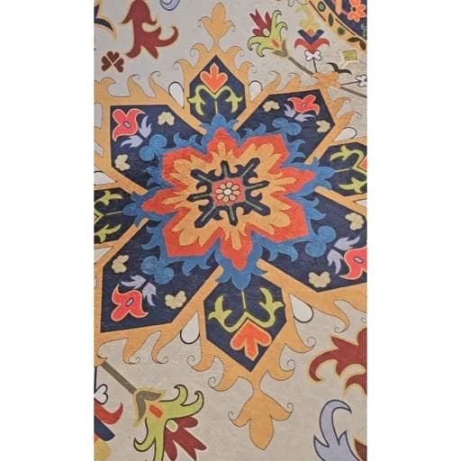 فرشینه | فرش چاپی برند حسن نیا چاپی سنتی سبز و لاکی هازان ترک کد O138(پس کرایه) — تصویر ۵
