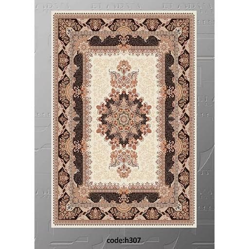 فرشینه | فرش چاپی برند حسن نیا چاپی هازان ترک زمینه کرم 4 متری کد h307 (پس کرایه) — تصویر ۶