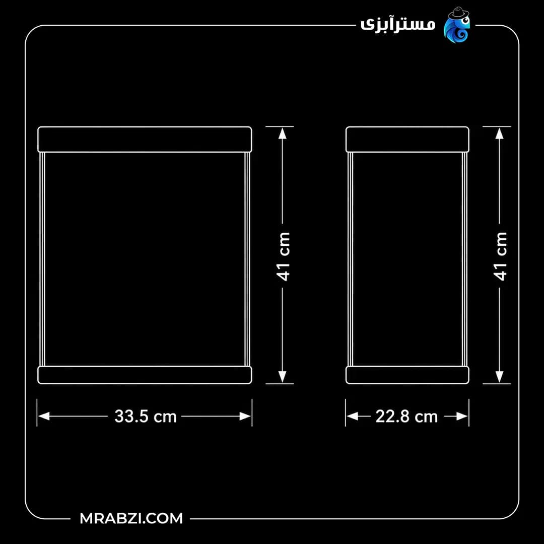 آکواریوم آکوا مدل DG-300 به همراه دماسنج — تصویر ۲