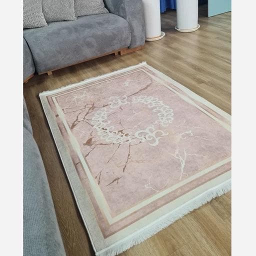 فرشینه | فرش چاپی برند حسن نیا مخمل هازان تُرک مدرن کد h344 (پس کرایه) — تصویر ۳
