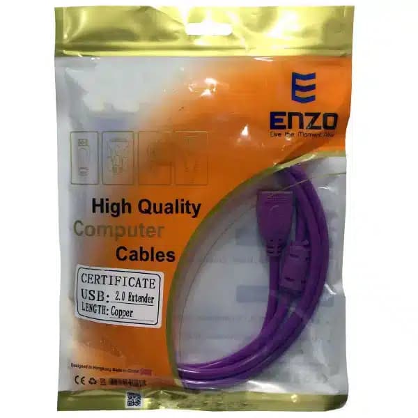 کابل افزایش طول USB2.0 انزو مدل EX15 طول 1.5 متر — تصویر ۲