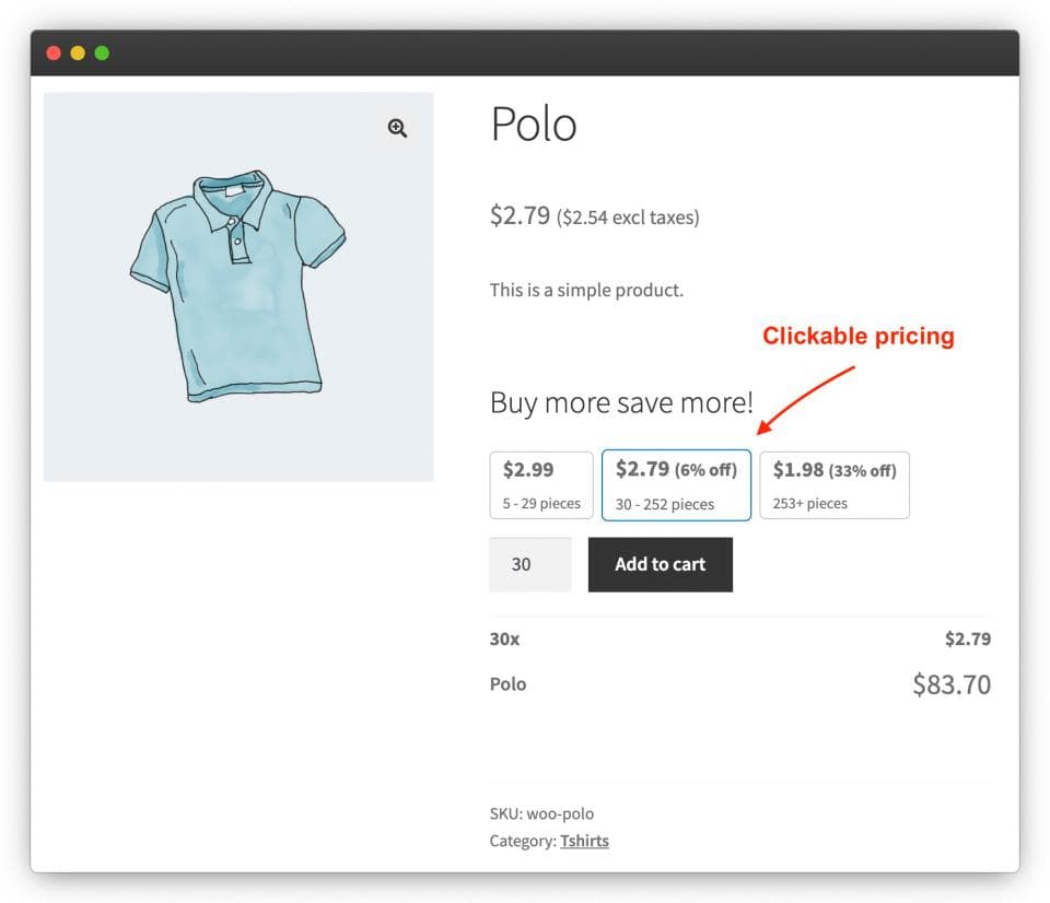 افزونه Tiered Pricing Table for WooCommerce قیمت و تخفیف پلکانی ووکامرس 6.4.0 — تصویر ۷