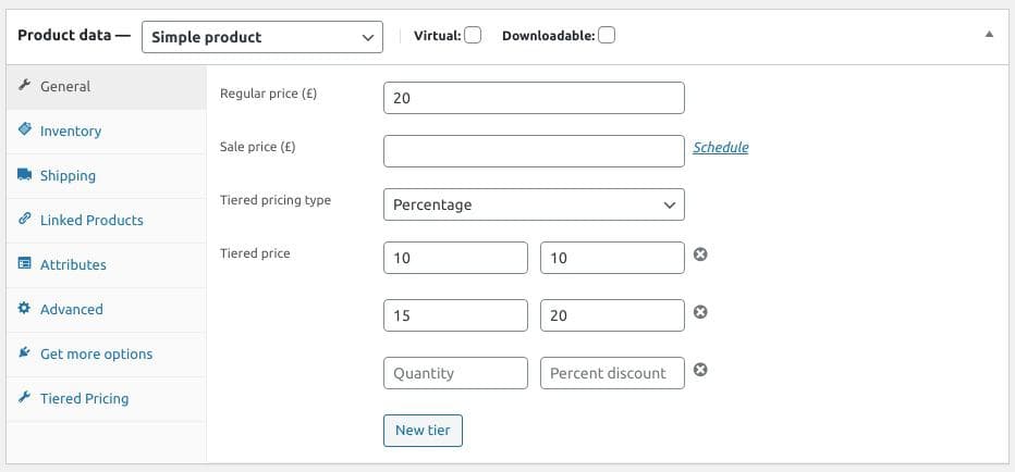 افزونه Tiered Pricing Table for WooCommerce قیمت و تخفیف پلکانی ووکامرس 6.4.0 — تصویر ۴
