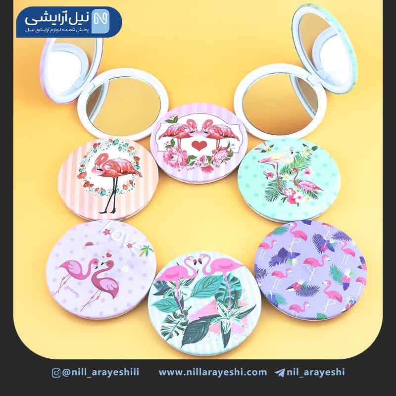 آیینه جیبی گرد دو طرفه فانتزی — تصویر ۴